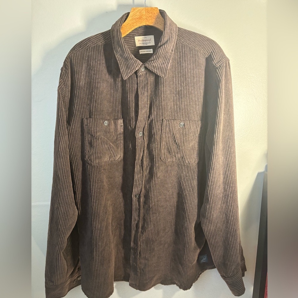Weatherproof Men's Corduroy Button Down Shirt - Brown